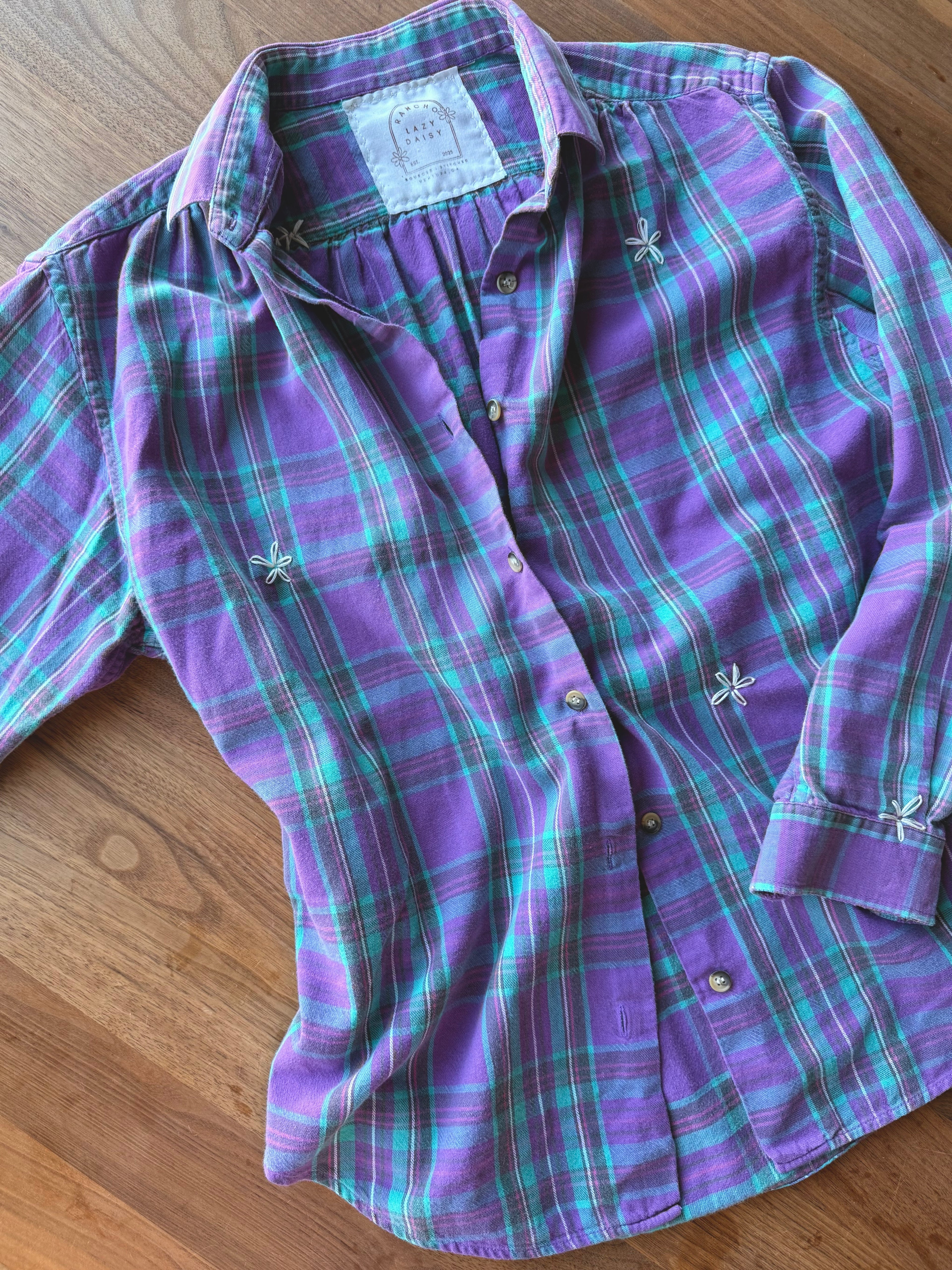 QUILTED VINTAGE FLANNEL - PURPLE HAZE