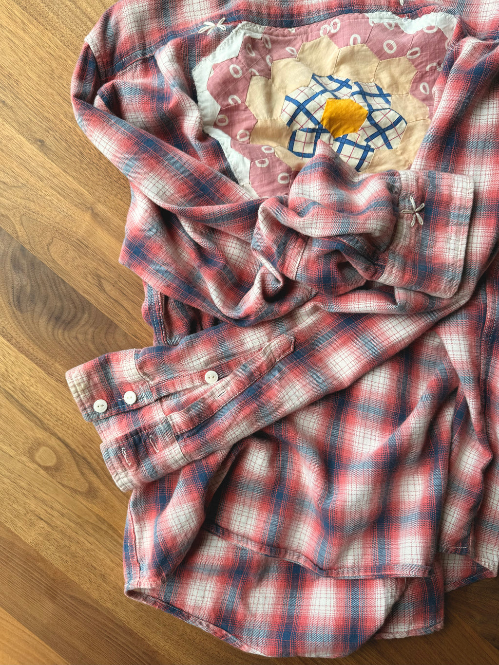 QUILTED FLANNEL - BRICK