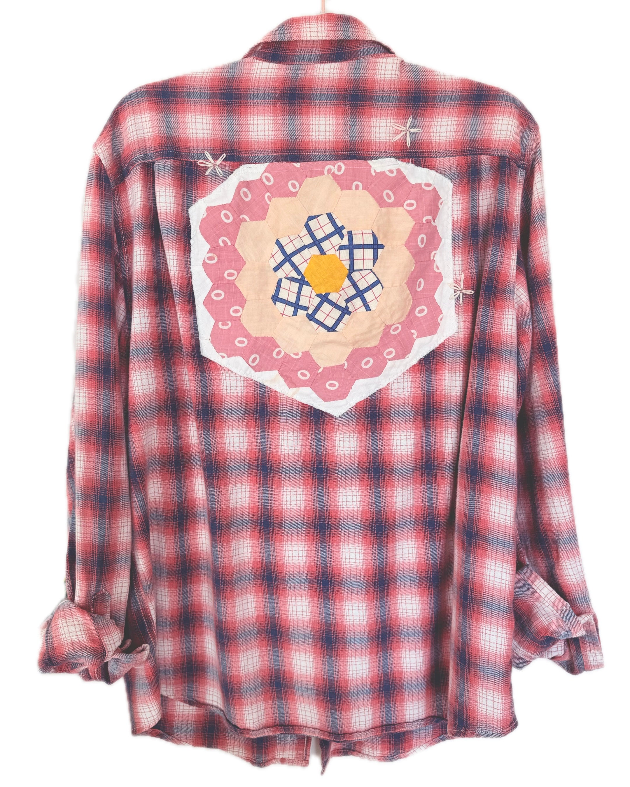 QUILTED FLANNEL - BRICK