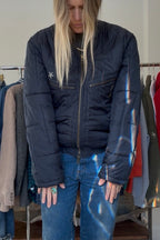 PUFFY BOMBER DOUBLE ZIP - NAVY