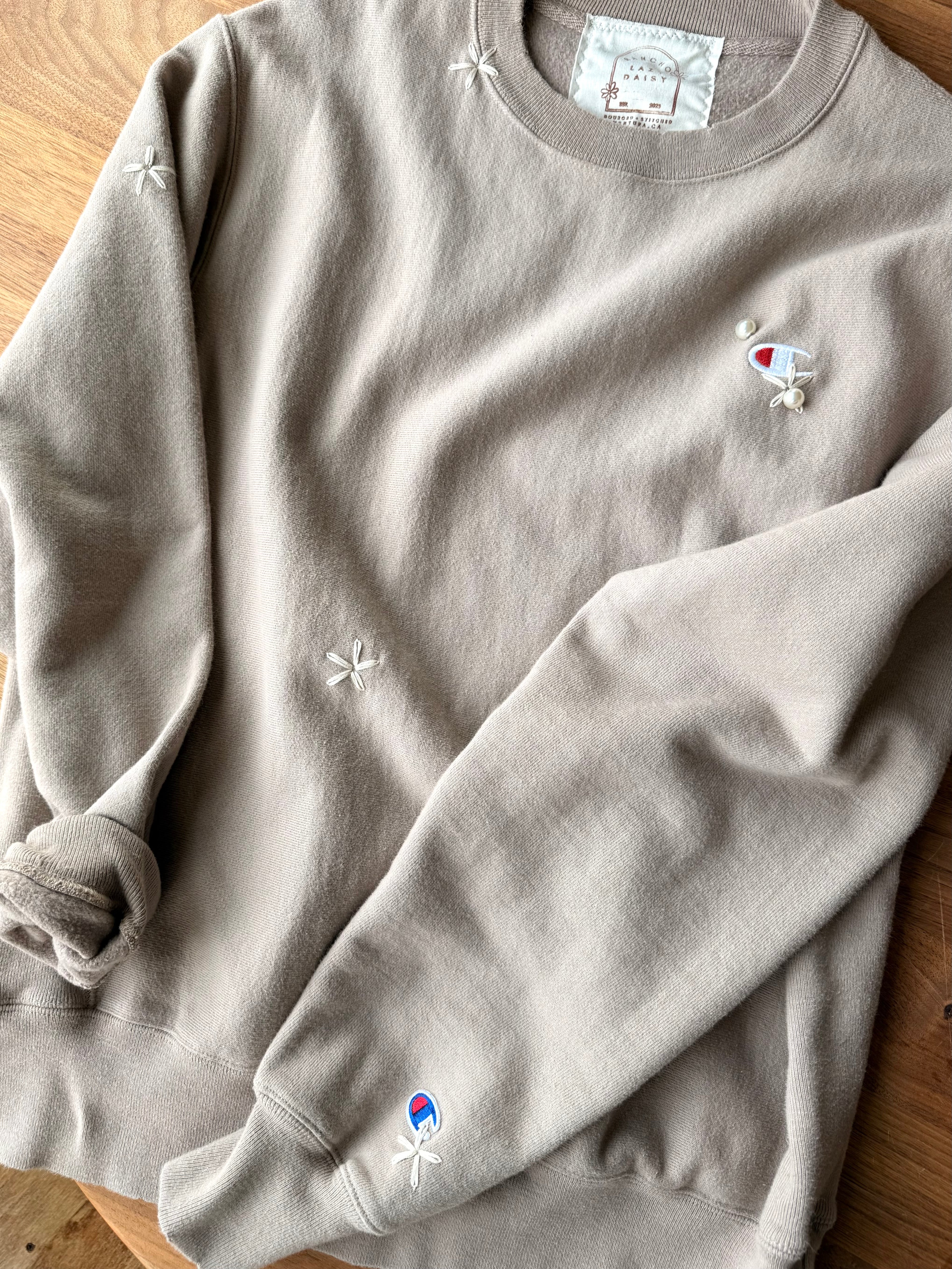 CHAMPION LAZY DAISY CREW - TAN