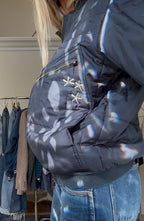 PUFFY BOMBER DOUBLE ZIP - NAVY