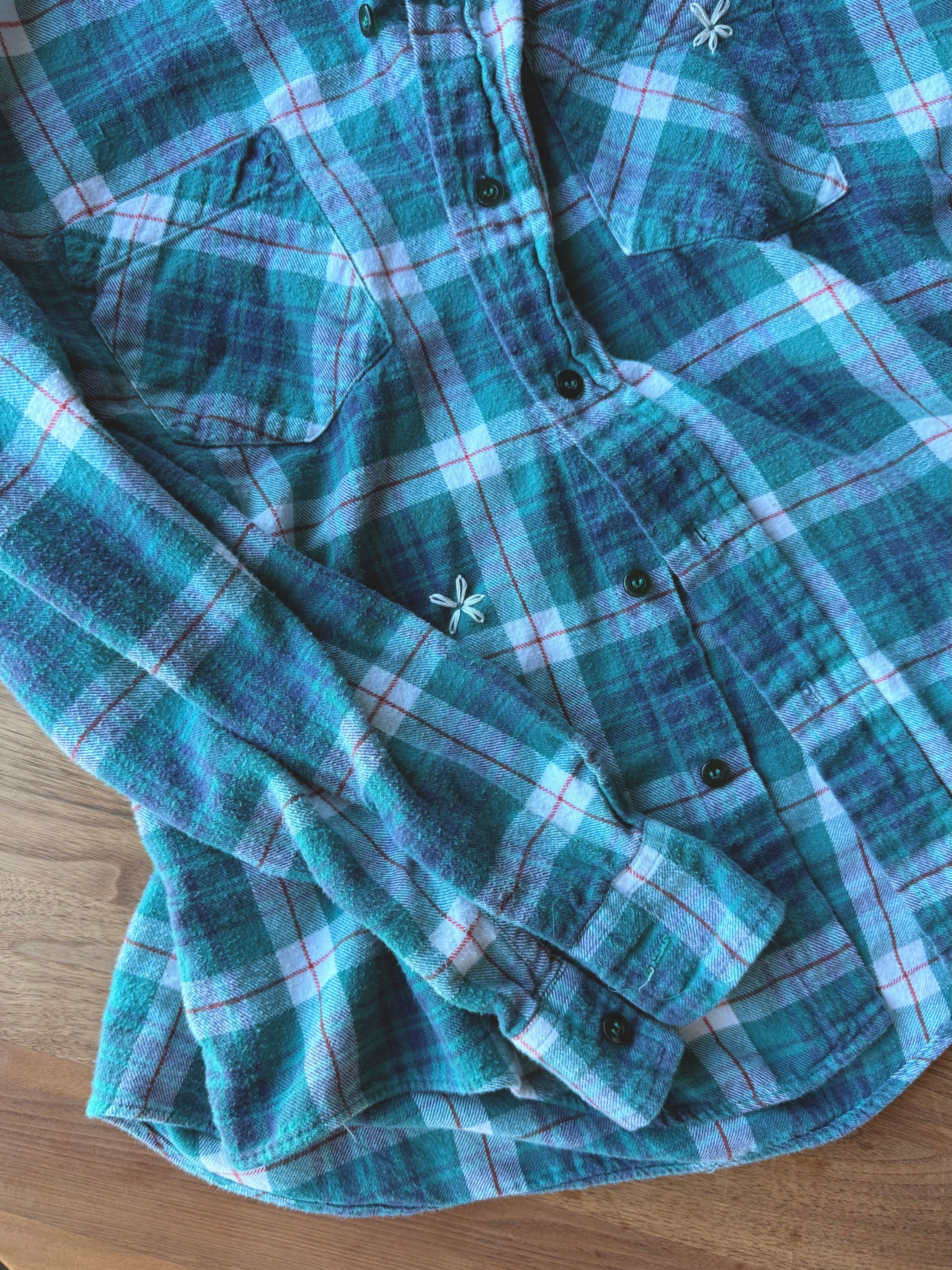 QUILTED VINTAGE FLANNEL - EMERALD