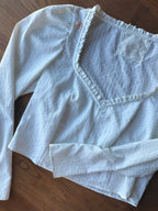 WOVEN SWEETHEART TOP