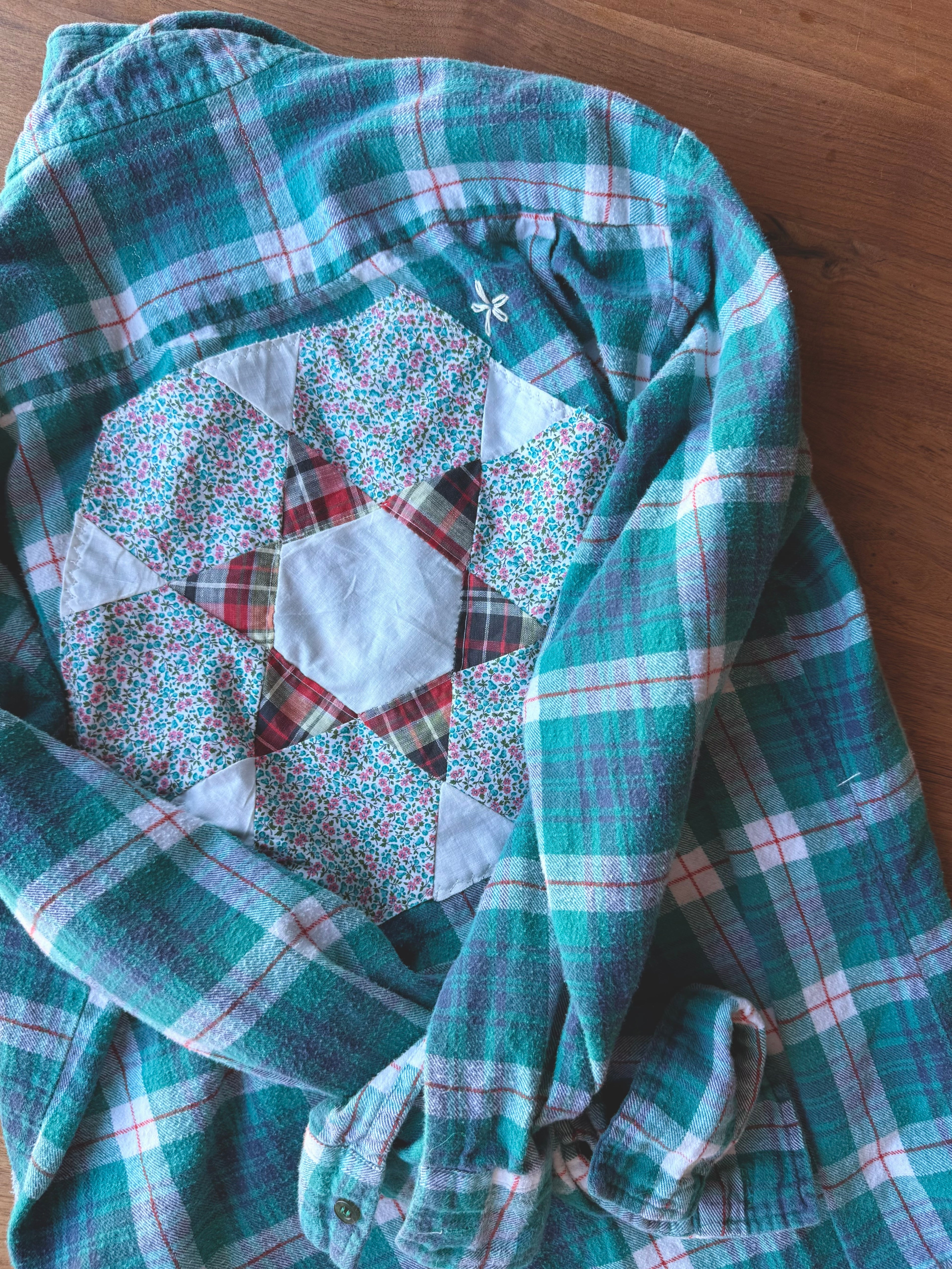 QUILTED VINTAGE FLANNEL - EMERALD