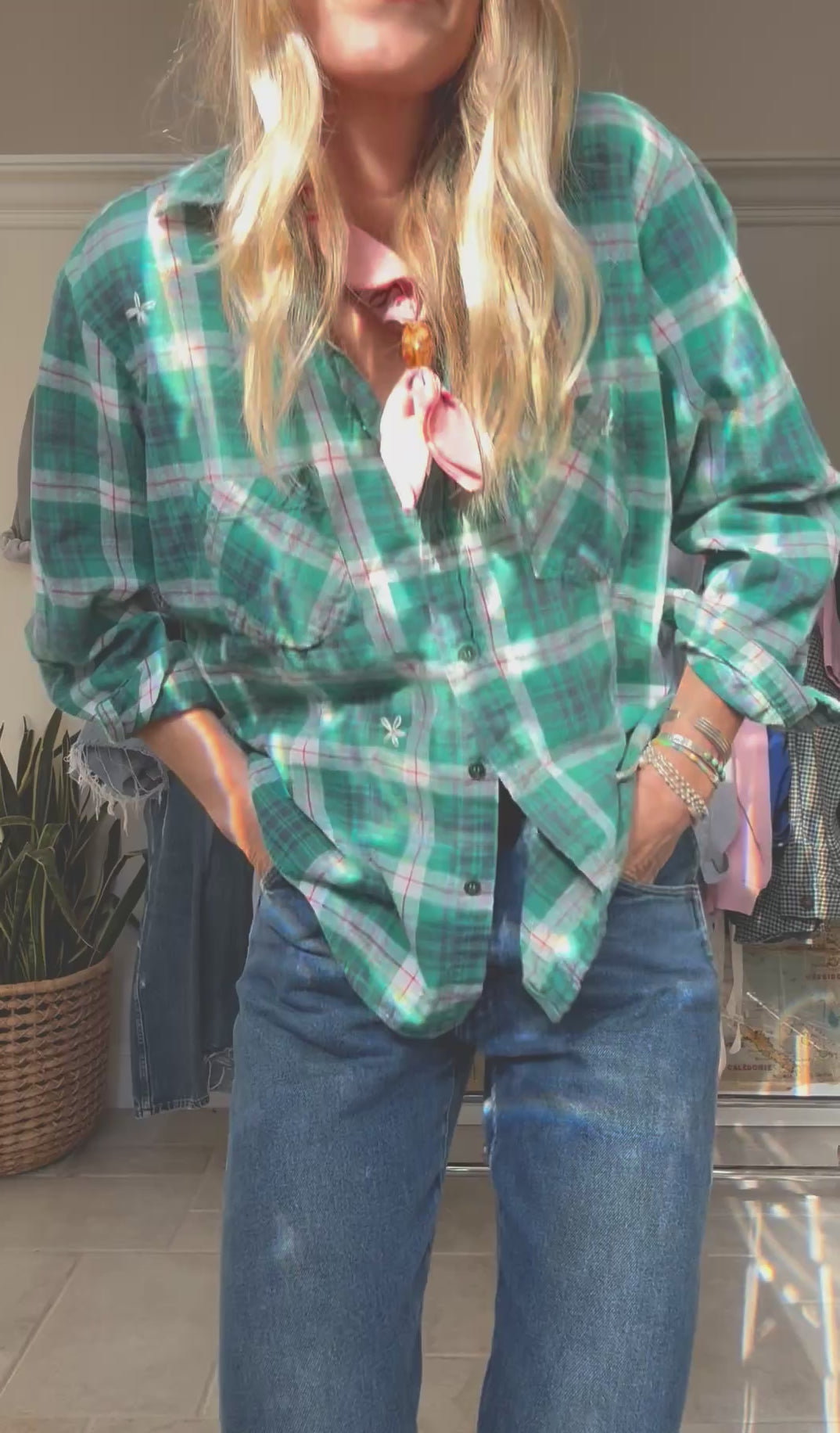 QUILTED VINTAGE FLANNEL - EMERALD