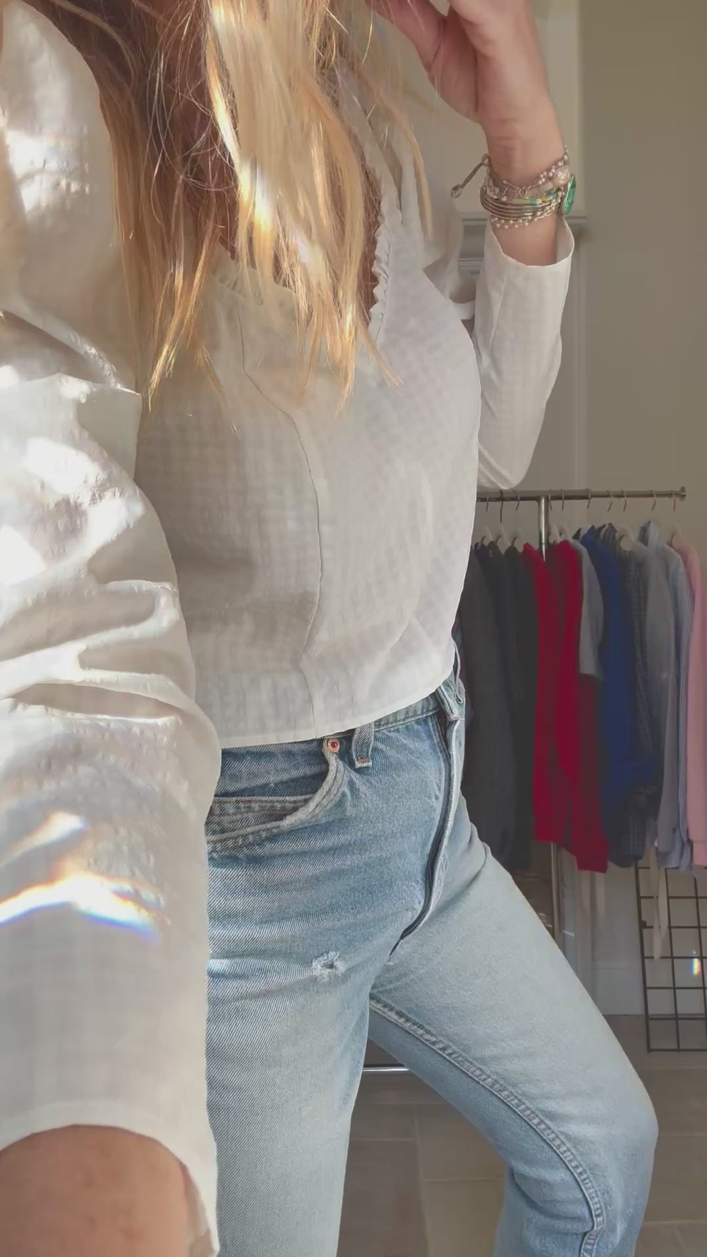 WOVEN SWEETHEART TOP