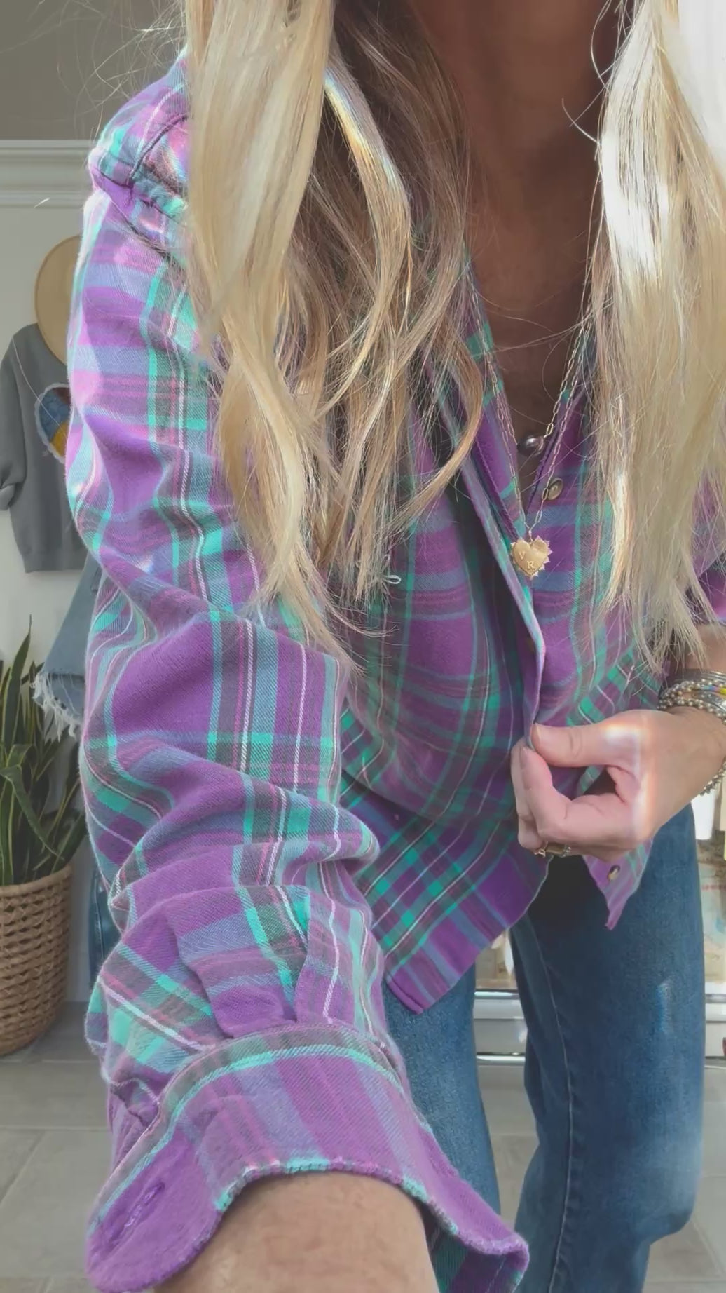 QUILTED VINTAGE FLANNEL - PURPLE HAZE