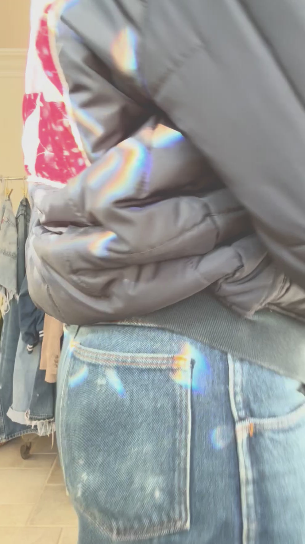 PUFFY BOMBER DOUBLE ZIP - NAVY